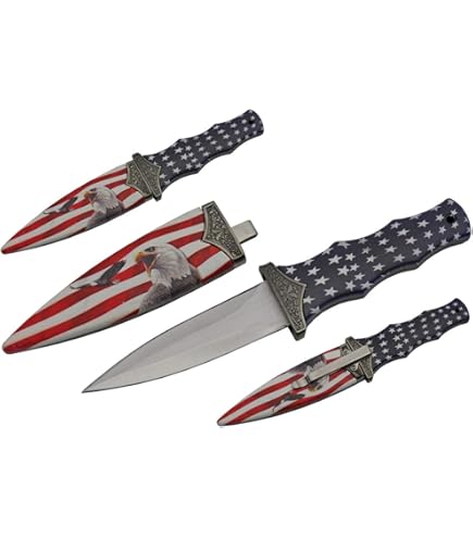 Plies American Flag WWII Combat Knife: 211461, Fixed-Blade Knives